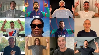 Tributo a Leo Messi por convertirse en el jugador con más partidos en la historia del Barça