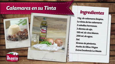 Receta rápida de calamares en su tinta